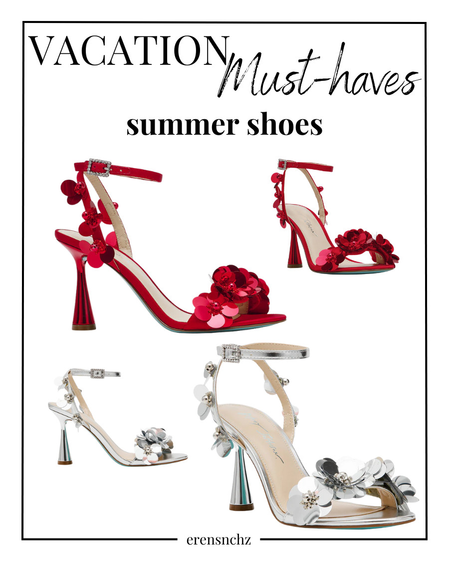 The Perfect Vacation Heels: Betsey Johnson Arlo Silver Sandals with Floral Embellishments!

Step into vacation glam with the Arlo Silver heels by Betsey Johnson! With a playful heel, floral embellishments, and sparkly details, these are perfect for a European summer, Ibiza nights, or a fancy beachside dinner. Fun, flirty, and made to shine—these sandals are a total must-have! ✨👡 #BetseyJohnson #VacationStyle #IbizaGlam 

 #LTKWatchNow #LTKStyleTip #LTKShoeCrush