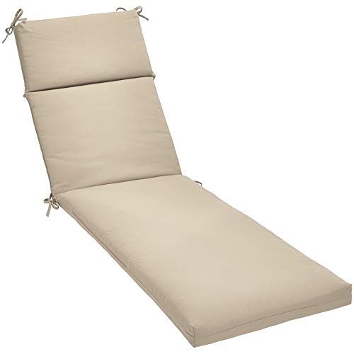 Amazon Basics Outdoor Lounger Patio Cushion - Khaki | Amazon (US)