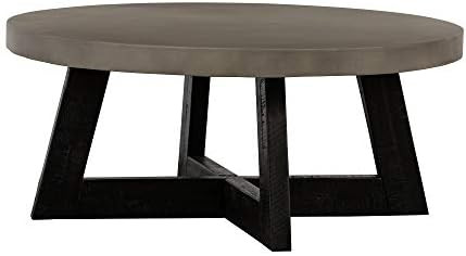 Armen Living Chester Acacia Wood Coffee Table, 36" Wide, Concrete and Brown | Amazon (US)