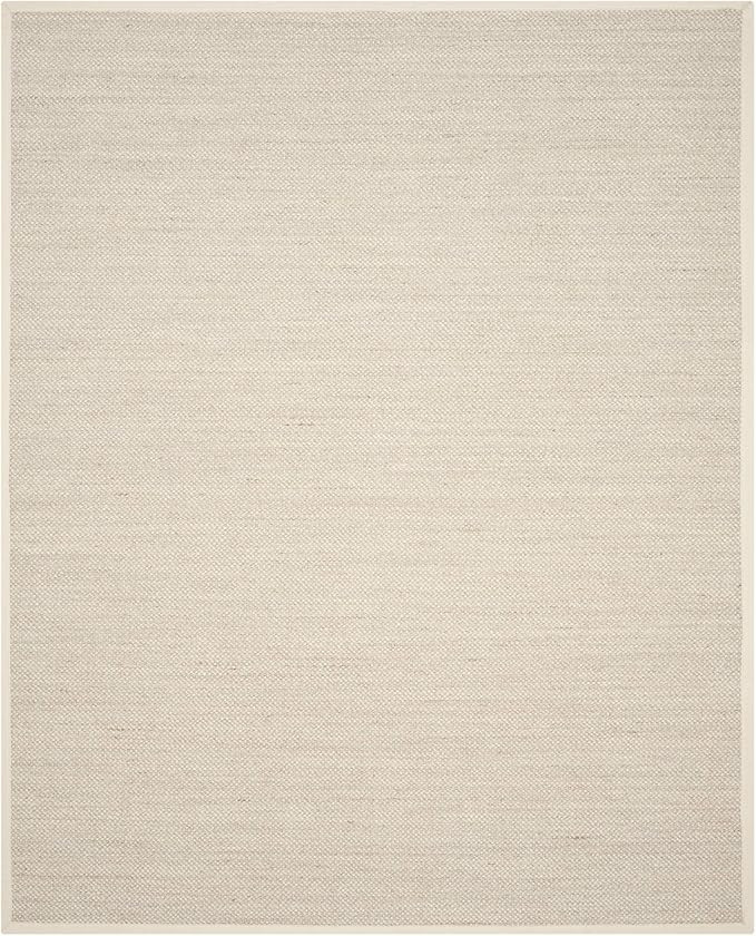 SAFAVIEH Natural Fiber Collection Area Rug - 8' x 10', Marble & Beige, Border Sisal Design, Easy ... | Amazon (US)