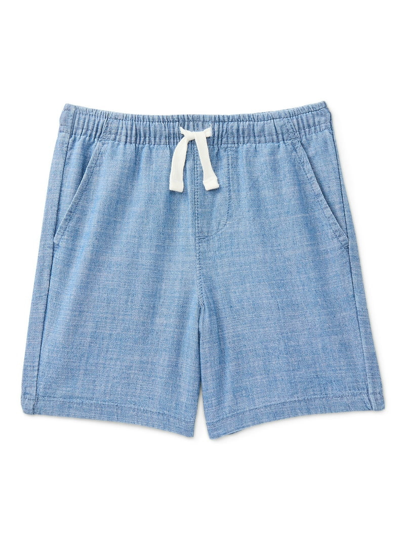 Wonder Nation Toddler Boys Cotton Chambray Twill Shorts, Sizes 18M-5T | Walmart (US)