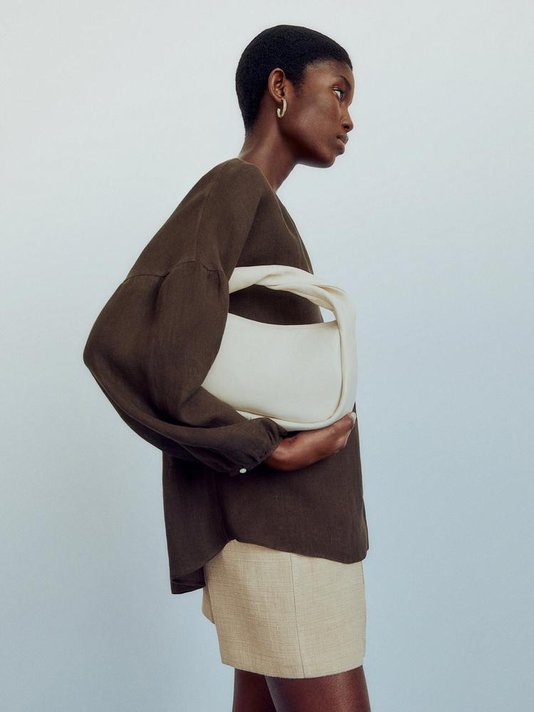 100% linen shirt with buttons | Massimo Dutti US