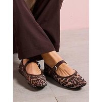 Office Fancy Mesh Ballet Flats - Leopard | Very (UK)