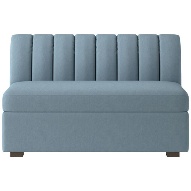 CB2 Duncan Dining Banquette Bench Lisbon Wedgewood