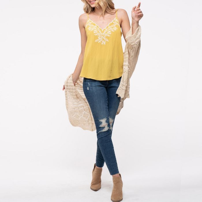 Mine Fashion  Womens Embroidered Sleeveless Top | Target