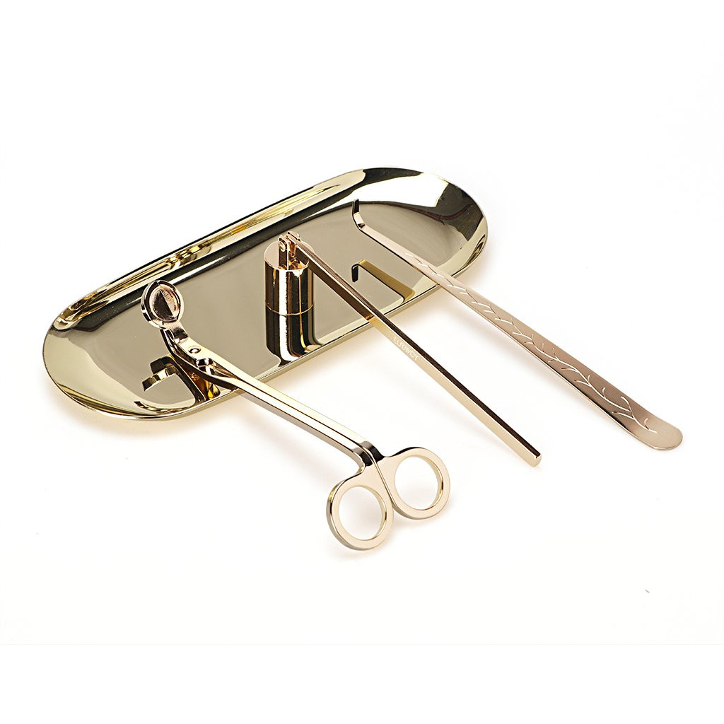 Candle Accessory Set Candle Wick Trimmer Candle Wick Dipper Candle Snuffer Storage Tray 4 Packs C... | Amazon (US)