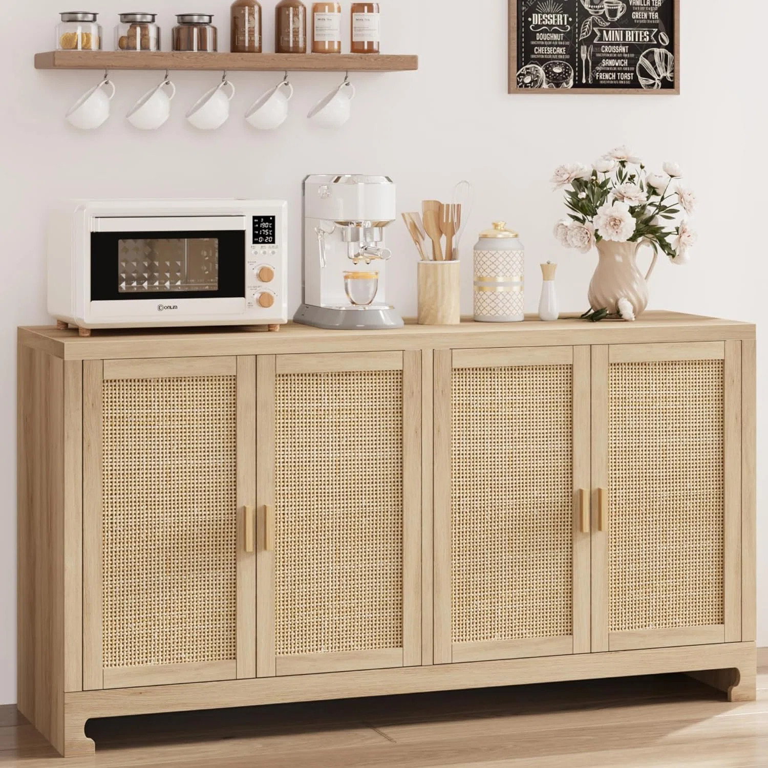 Gracie Oaks Takaani 61.8 Rattan Sideboard Buffet Storage Cabinet & Reviews | Wayfair | Wayfair North America