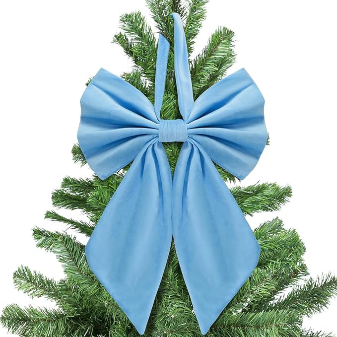 Janinka Christmas Tree Topper Bow 22", Large Bow for Decor, Birthday Party Backdrop, Ribbon Hangi... | Amazon (US)