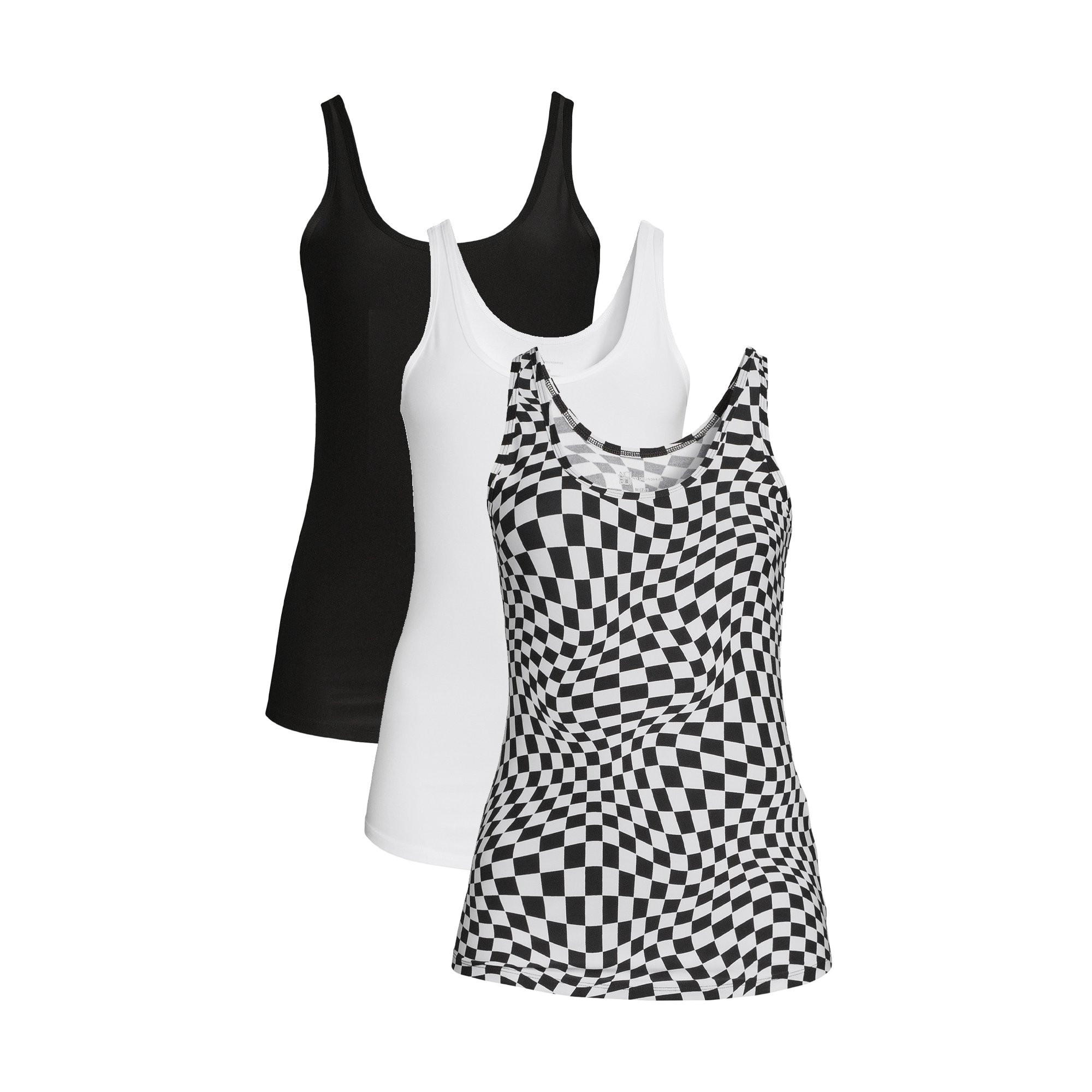 No Boundaries Juniors' Scoop Neck Tank Tops, 3-Pack | Walmart (US)