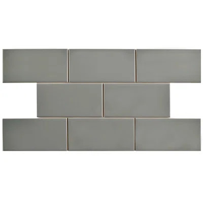 Prospect 3" x 6" Ceramic Subway Tile in Gray | Wayfair North America