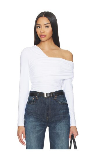 Susana Monaco Gathered Top in White. - size XS | Revolve Clothing (Global)