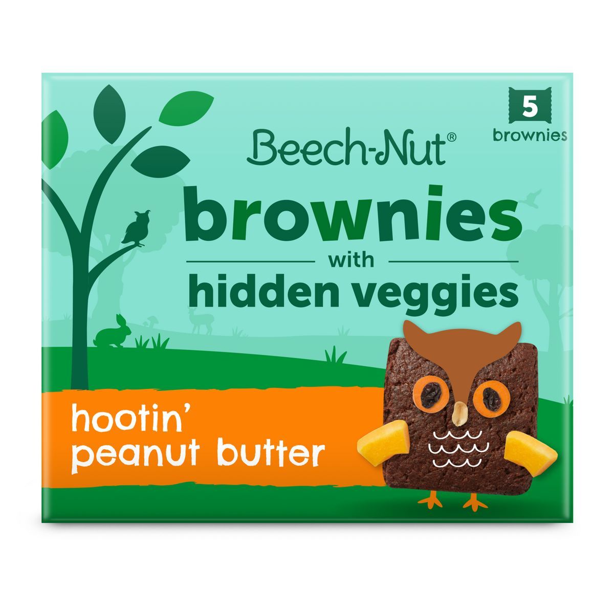 Beech-Nut Hidden Veggies Brownies Peanut Butter and Chocolate Baby Snacks - 4.1oz/5pk | Target