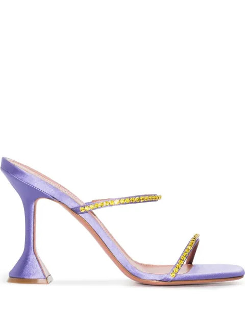 Amina Muaddi Gilda 95mm Sandals - Farfetch | Farfetch Global