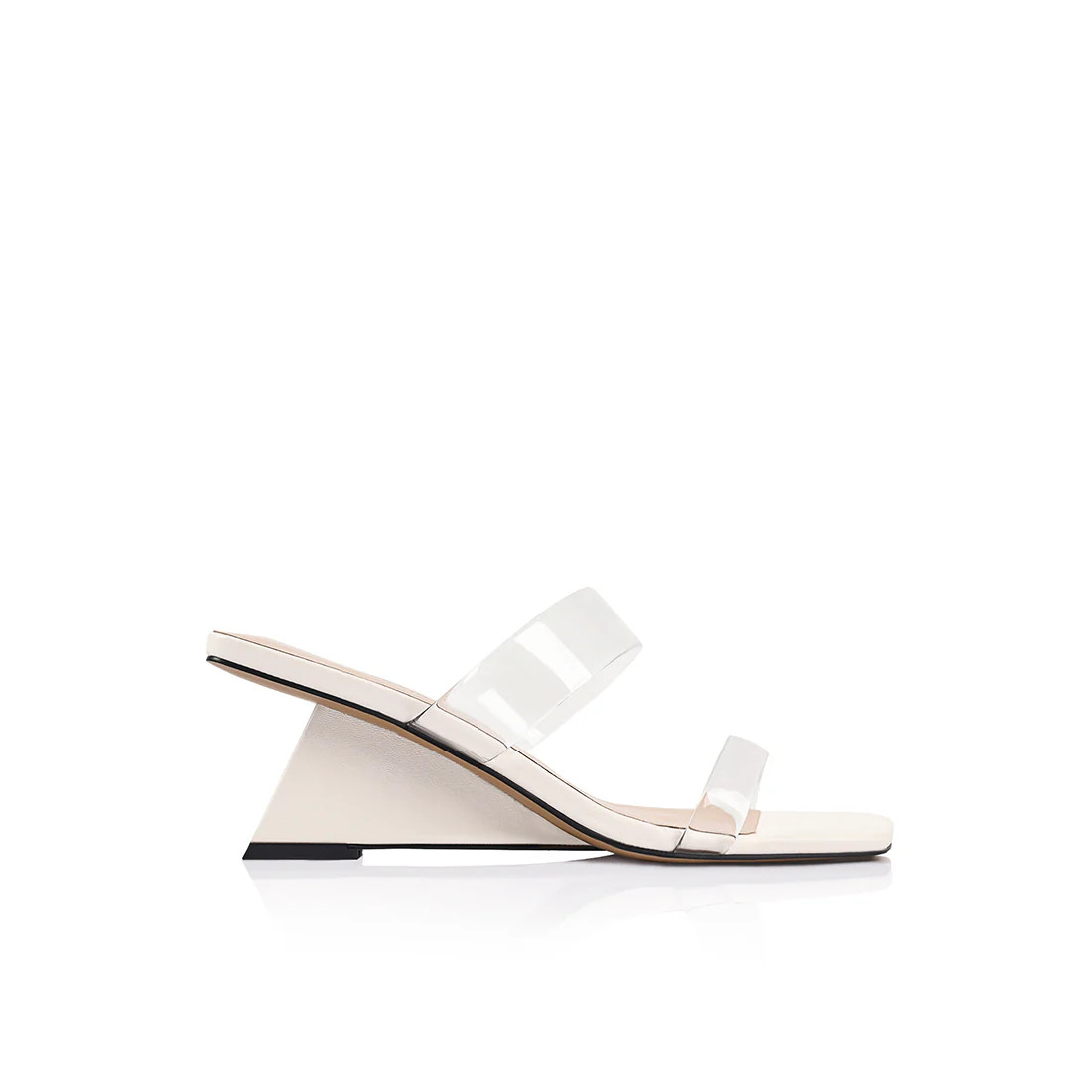 Bambi Wedge Ivory Leather | Lana Wilkinson