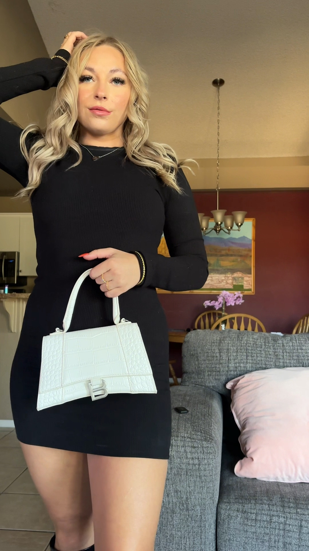 Dress is fashion nova! Adorable outfit for fall boots are to die for! 