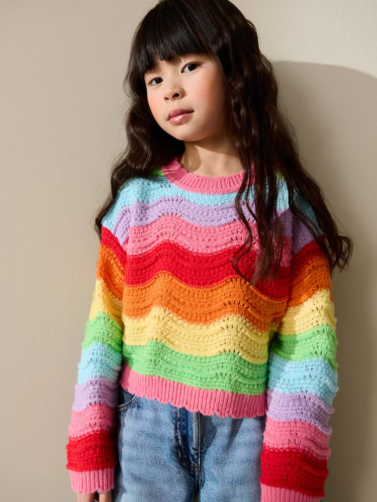 Rainbow Wavy Stripe Jumper (3-16yrs) | Next US