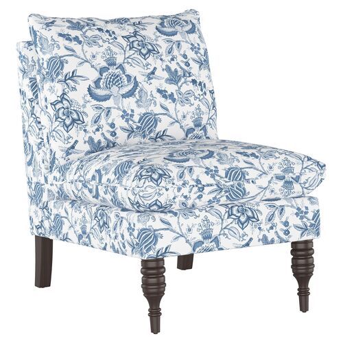 Daphne Slipper Chair, Ranjit Floral | One Kings Lane