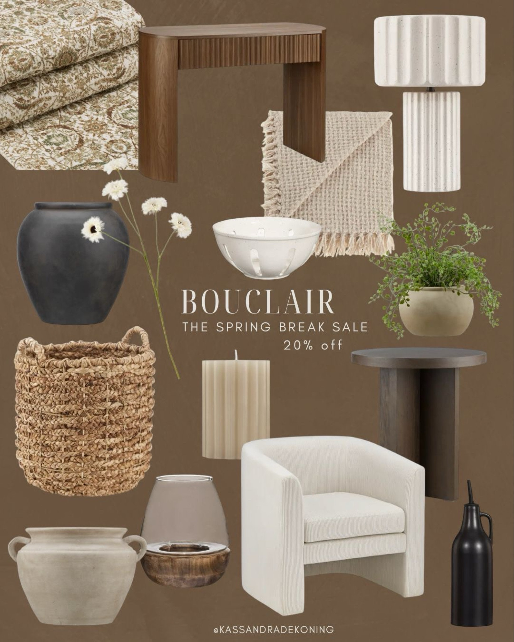 Bouclair: Spring Break Sale 20% off + KASS10 for additional savings!! 

#springdecor #decor #interiorstyle #neutraldecor #homedecor #decorfinds

#LTKSeasonal #LTKSaleAlert #LTKHome