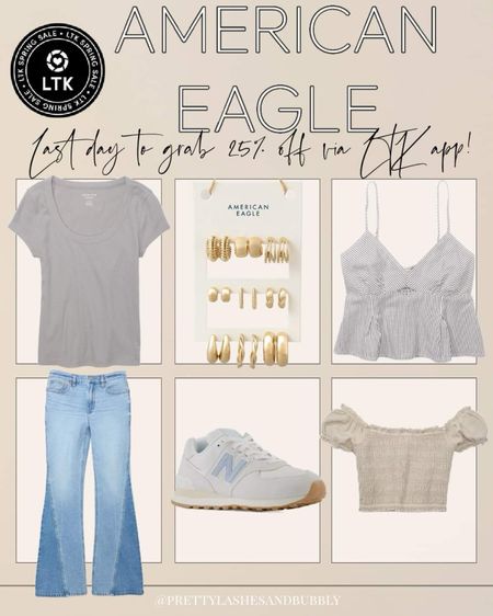 Here are today's American Eagle feature items from the #ltkspringsale.  Remember that you save 25% sitewide until March 11 when you shop through the LTK App!


#LTKstyletip #LTKsalealert #LTKshoecrush