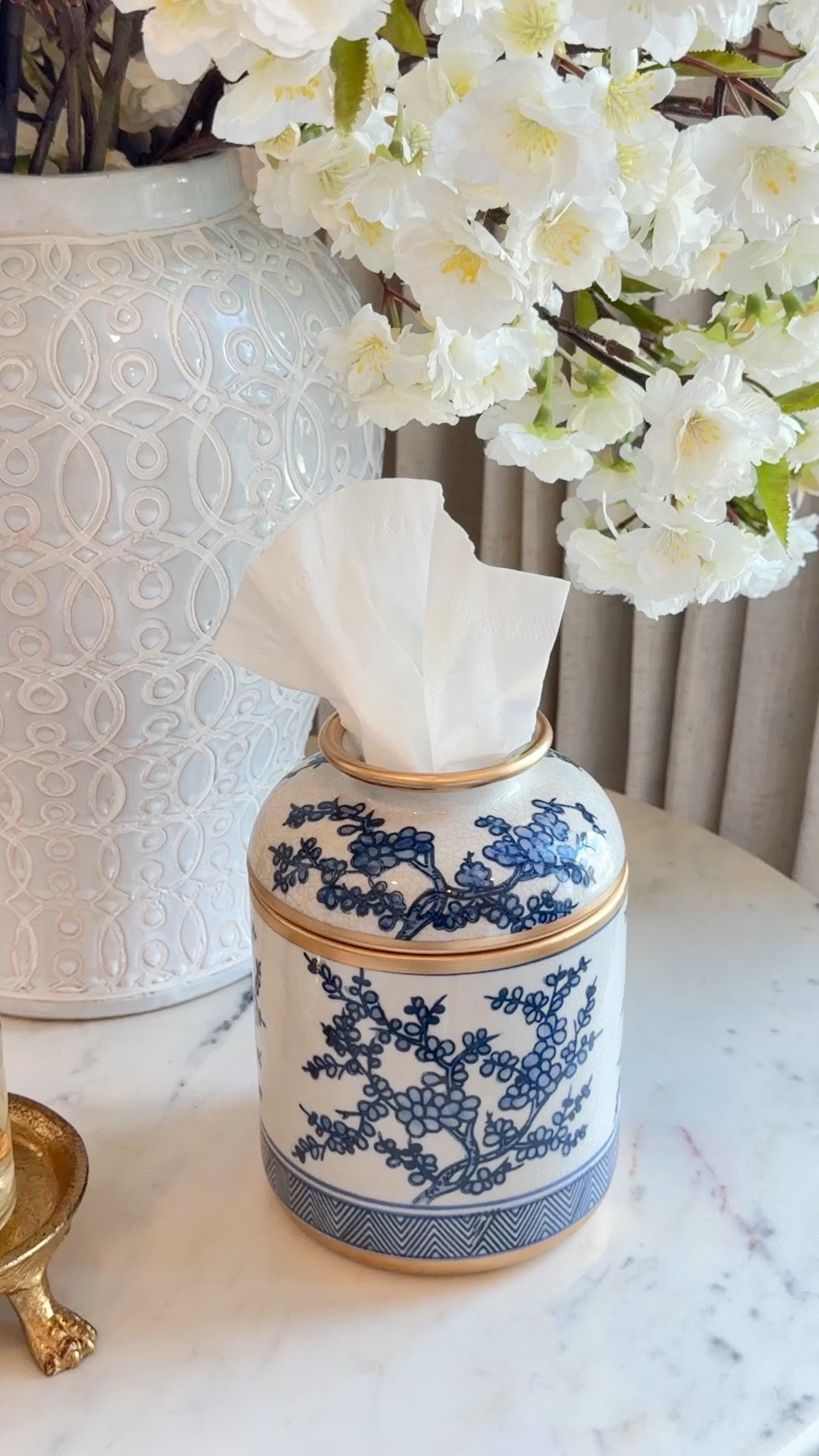 Chic tissue holder, ceramic tissue box 