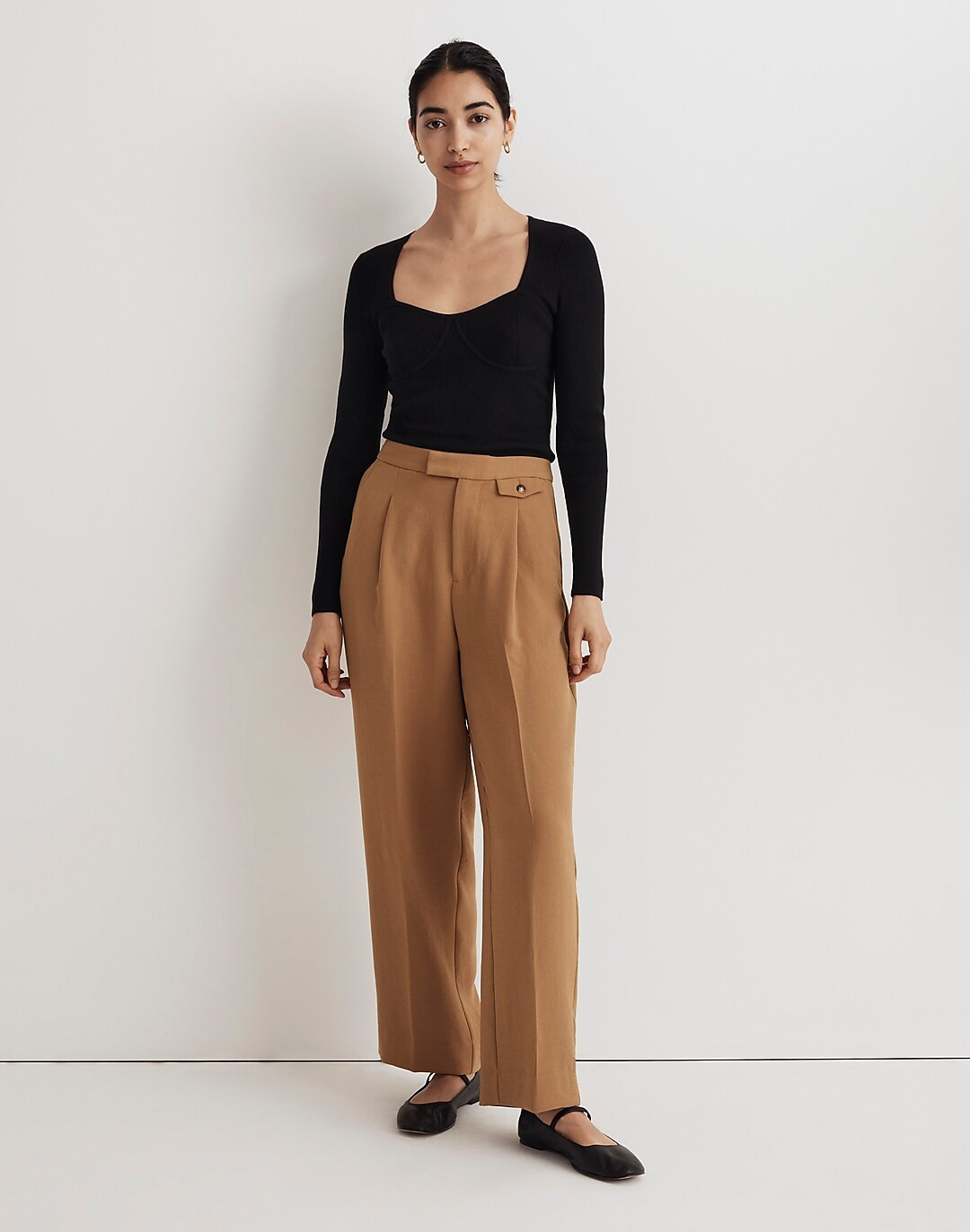 The Rosedale High-Rise Straight Pant in Crepe | Madewell