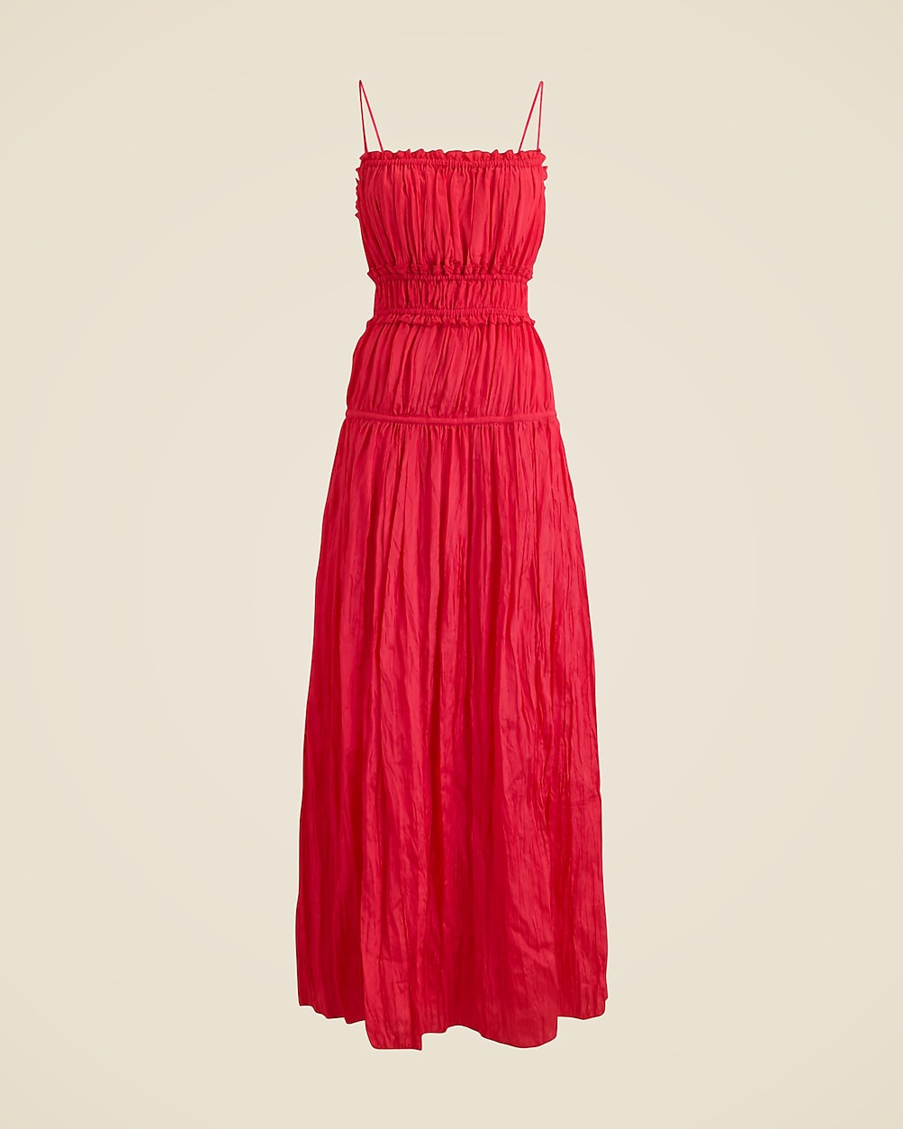 Crinkled ruffle-trim dress | J. Crew US