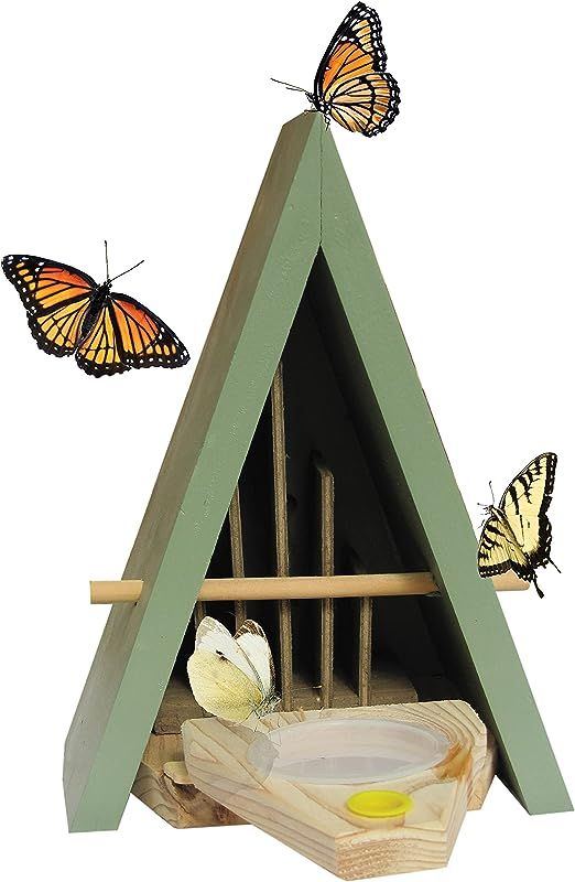 Wildlife World Butterfly House and Feeder - Natural Habitat to Attract Butterflies to Your Garden... | Amazon (US)