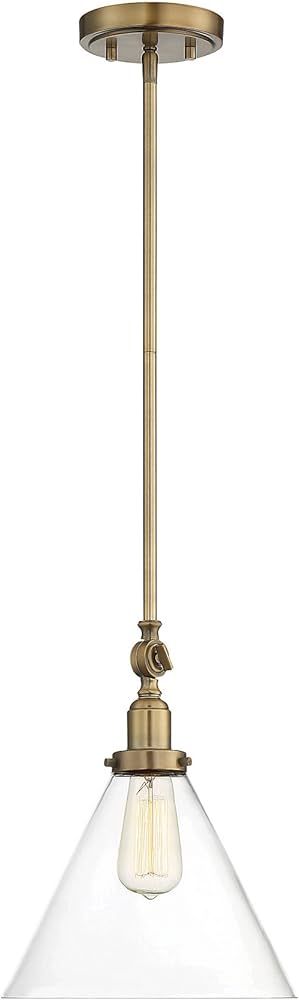 Savoy House 7-9132-1-322 Drake 1-Light Pendant in Warm Brass | Amazon (US)