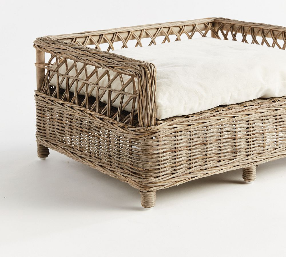 Charlotte Rattan Pet Bed | Pottery Barn (US)