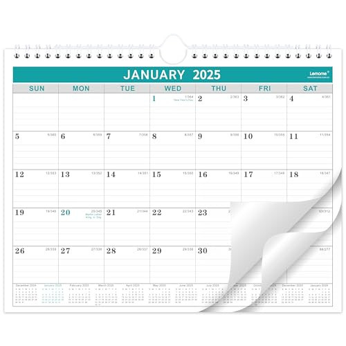 2025 Wall Calendar - Monthly Calendar 2025, 8.5" x 11", January 2025 to December 2025, Calendar with Twin-Wire Bound, Wall Calendar with Writing Blocks | Amazon (US)