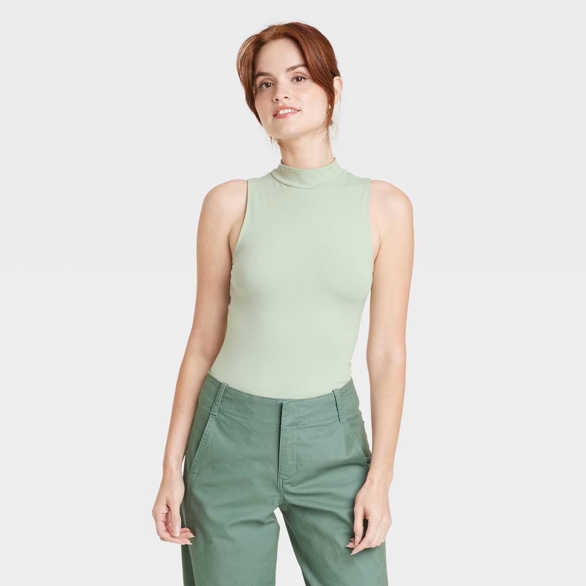 Women's Mock Turtleneck Tank Bodysuit - A New Day™ | Target