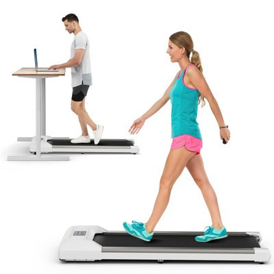 Walking Pad w/265 lbs Capacity Remote Control & LED Display Under Desk Treadmill Gray | Target