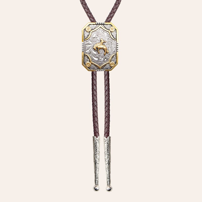 AndWest Two Tone Iconic Bronco Rider Bolo | Cavender's