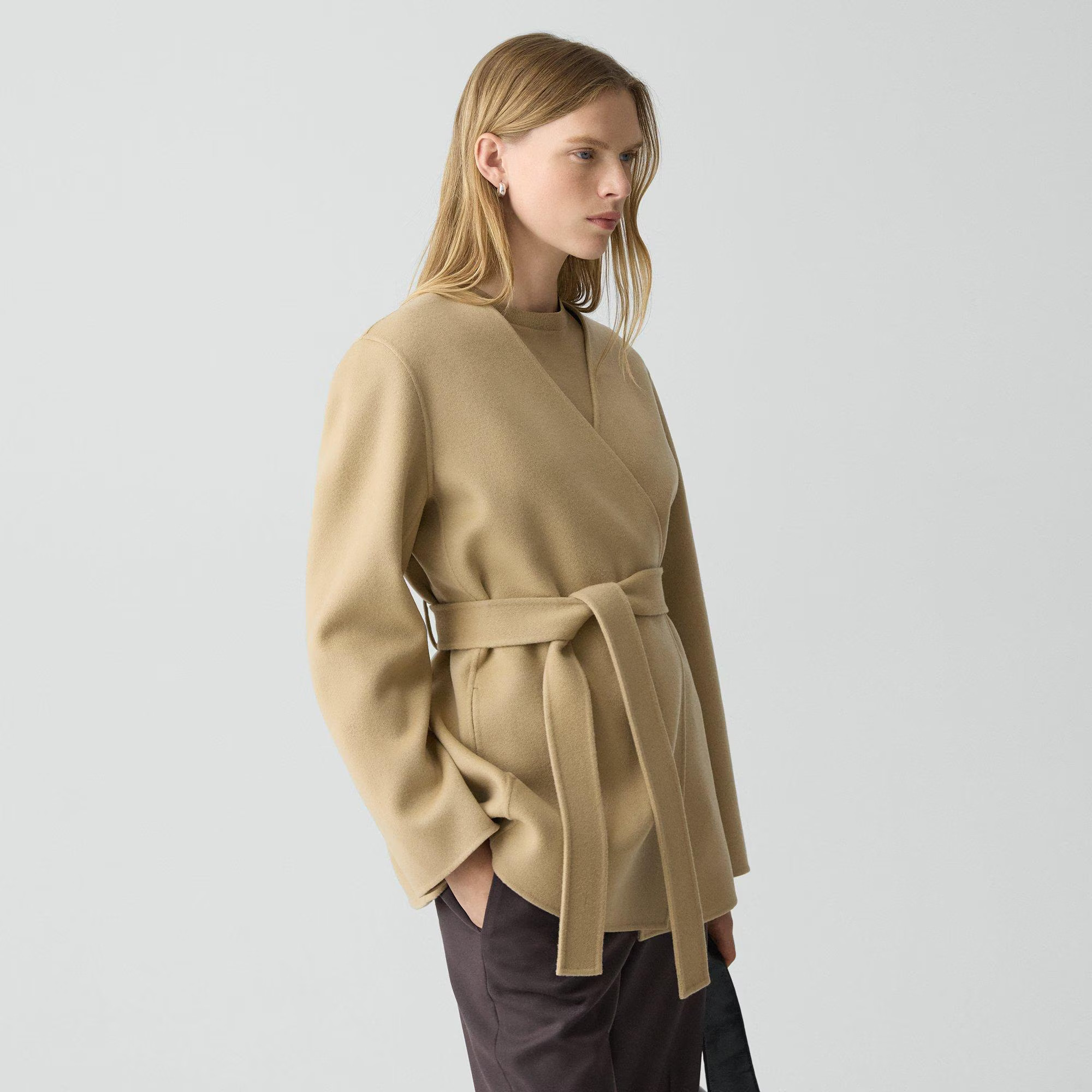 Cardigan Jacket in Double-Face Wool-Cashmere | Theory