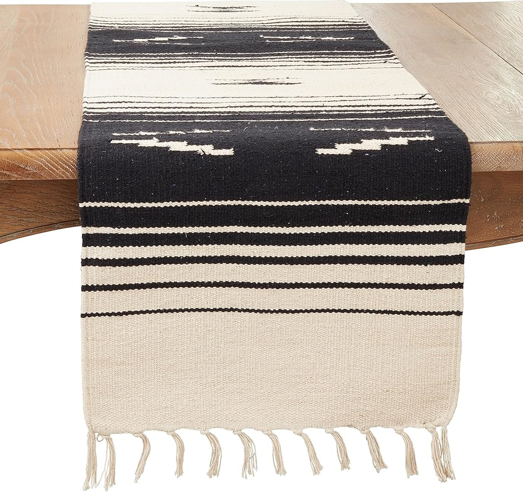 Handwoven Southwestern Table Runner with Fringe Detailing | Amazon (US)