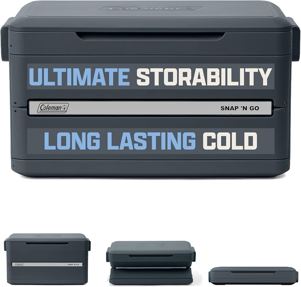 Coleman Snap 'N Go 35-Quart Collapsible Hard Cooler, Portable Hard-Sided Cooler with Waterproof R... | Amazon (US)