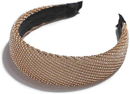 Rhinestone Headbands for Women Fashion Padded Crystal Diamond Head Band Design Bridal Elegant Wed... | Amazon (US)
