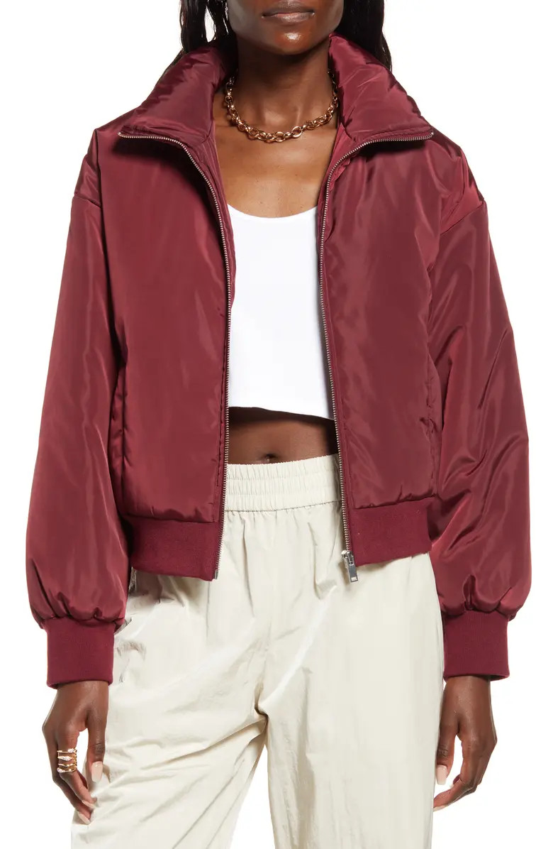 Crop Bomber JacketOPEN EDIT | Nordstrom