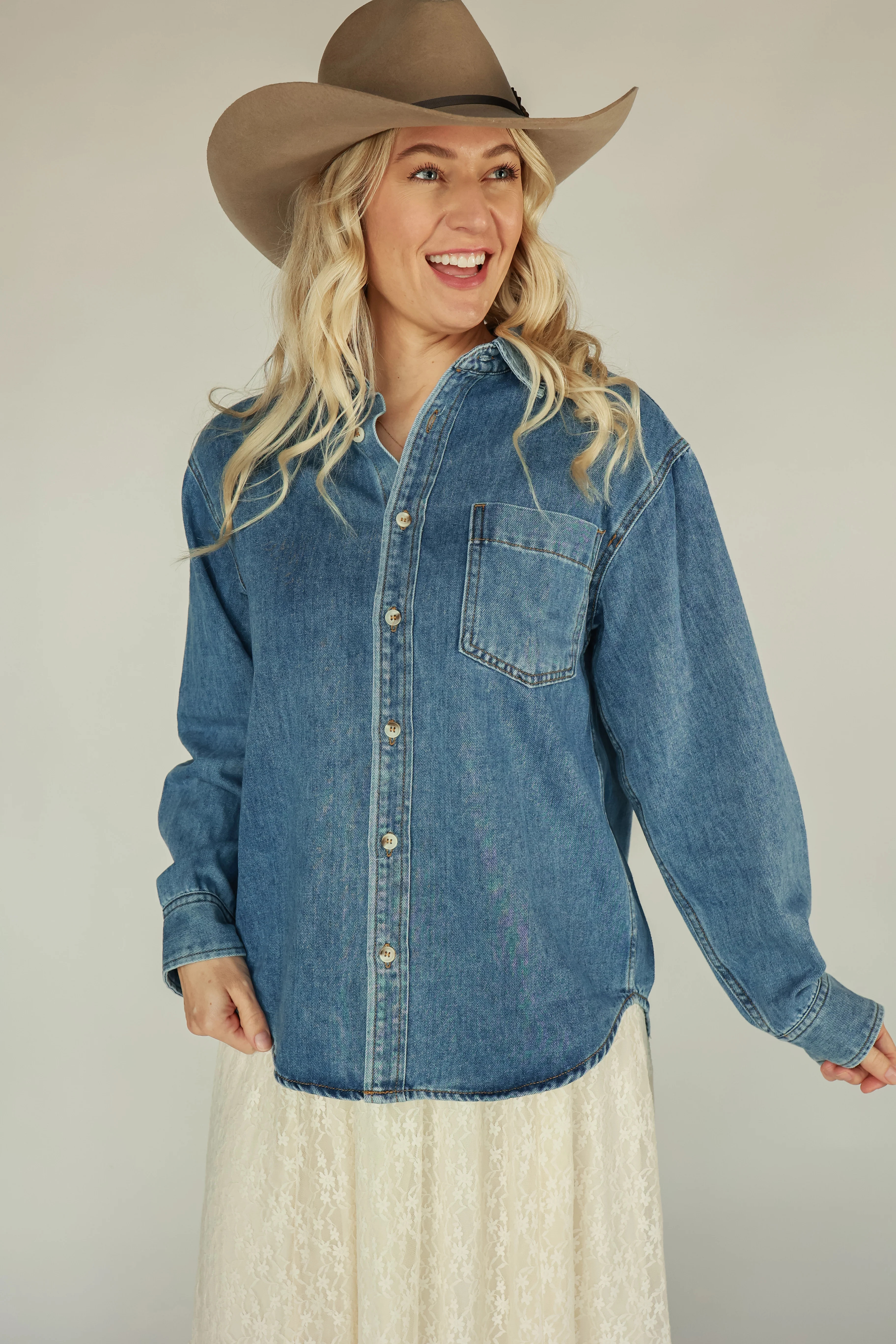 THE LUKE DENIM TOP | SHOP HARCO