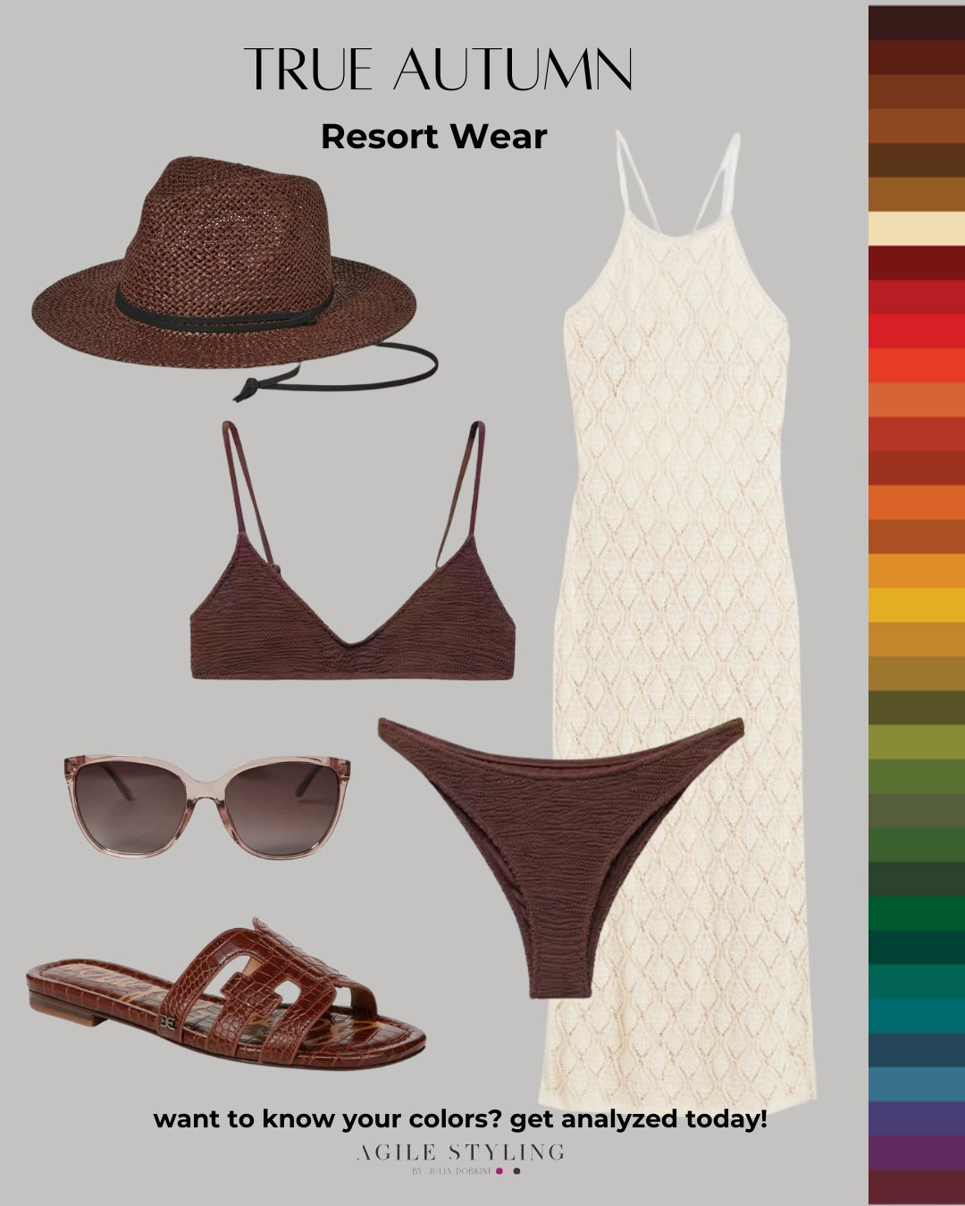 True Autumn resort wear for your next vacation or beach trip!

Disclaimer: The colors mentioned in this post may not be 100% accurate to the season, as they were chosen based on digital images from the website

#LTKswim #LTKtravel #LTKfindsunder100
