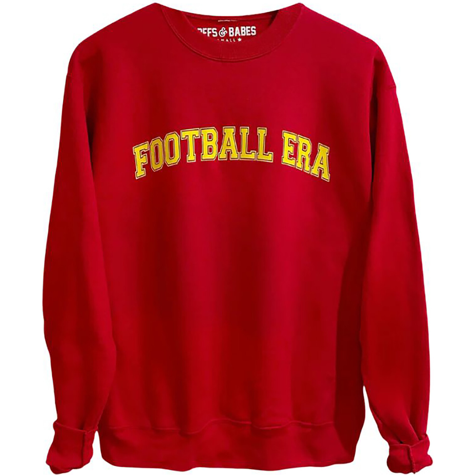 Adult Football Era Print Sweatshirt, Red | Maisonette