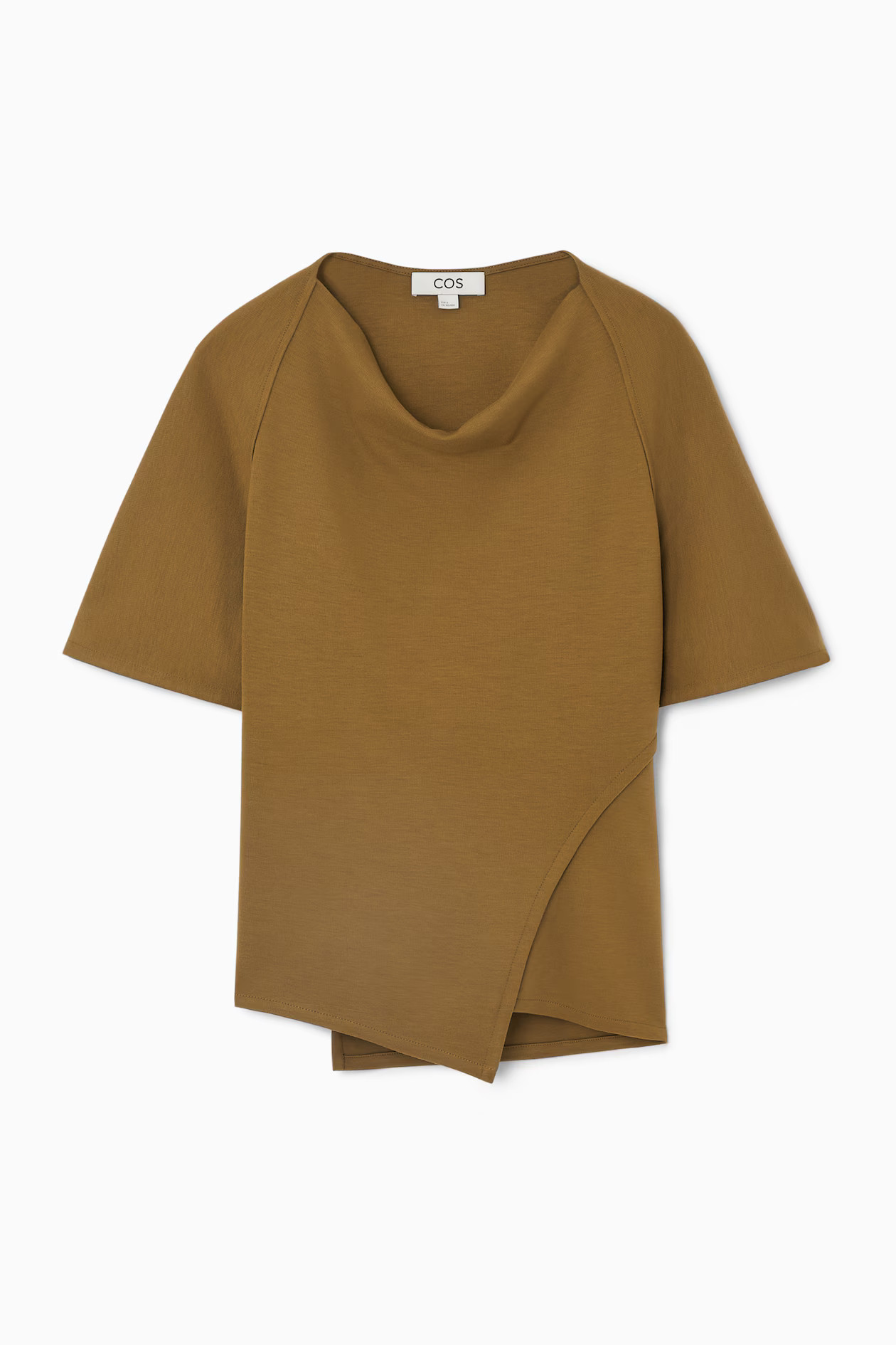 ASYMMETRIC COWL-NECK T-SHIRT | H&M (UK, MY, IN, SG, PH, TW, HK)
