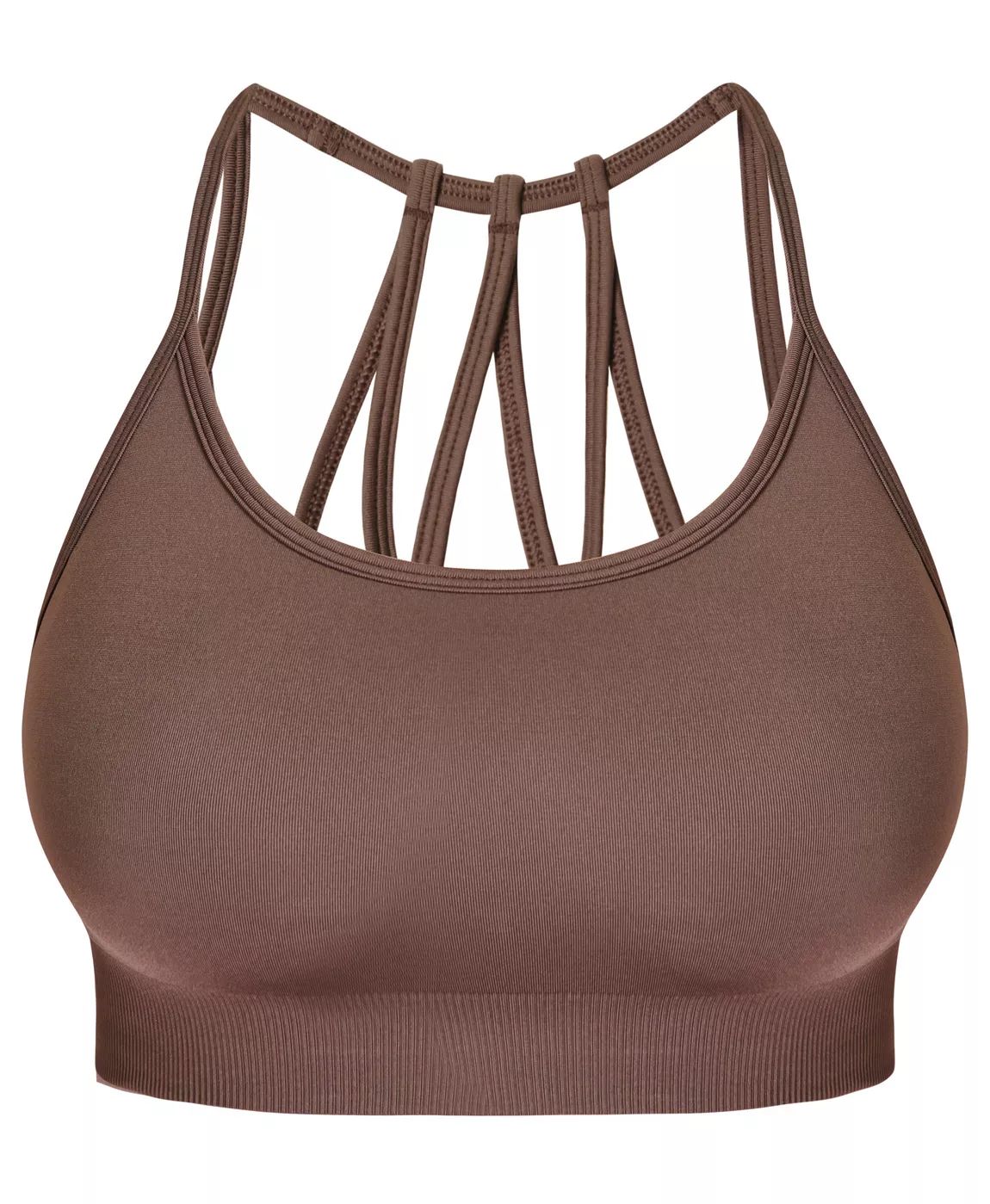 Spirit Reformed Yoga Bra  - Walnut Brown | Sweaty Betty UK