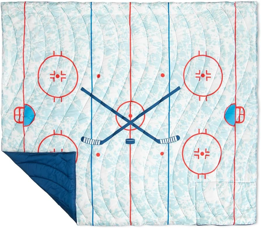 ChalkTalkSPORTS Hockey Performance Puffy Quilted Blanket | Ice Hockey Rink Gameday Blanket | Amazon (US)