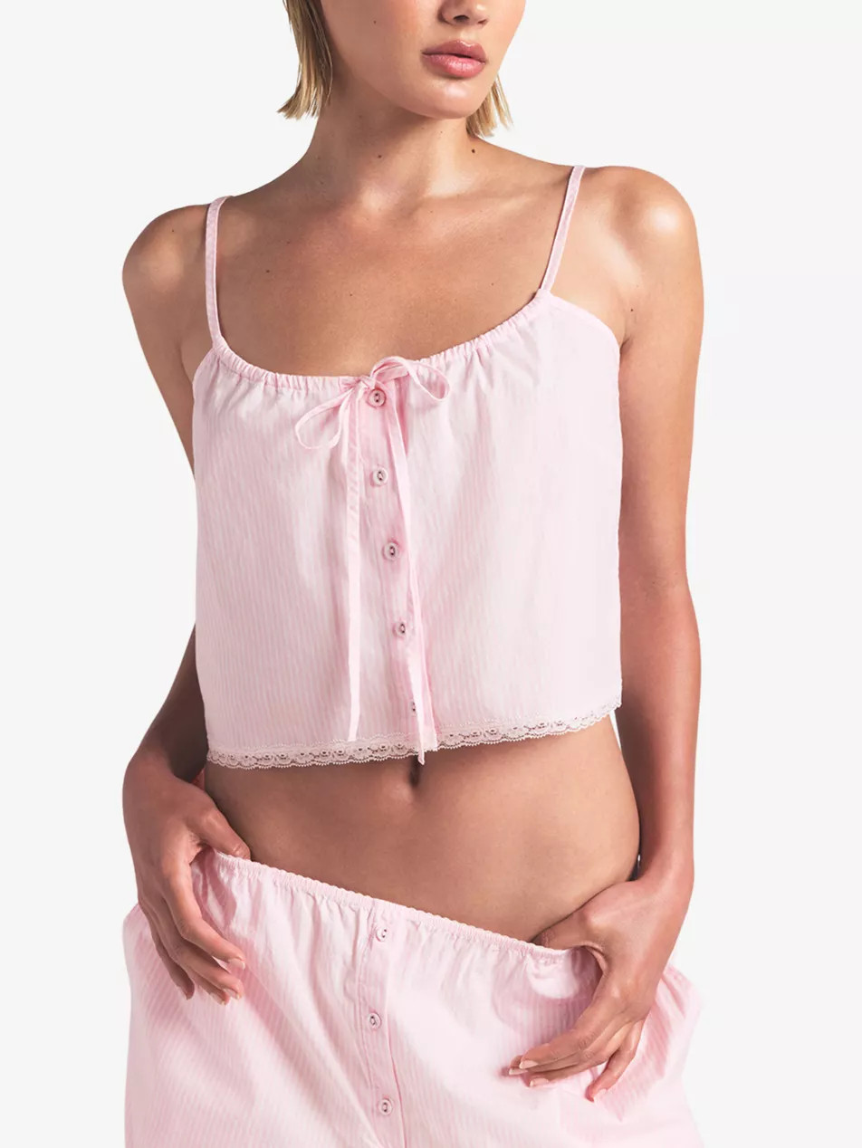 Sleep Striped Cotton Cami Top | Selfridges