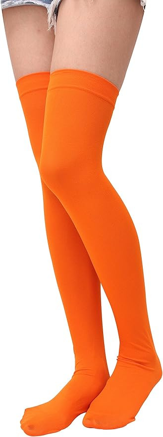 Womens Over Knee Long Thigh High Tights Sock Opaque Solid Stockings Party Costume Cosplay Knee-Hi... | Amazon (US)