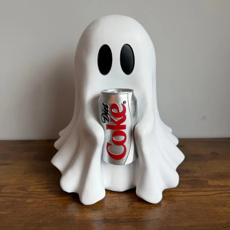 Official Coca-Cola Diet Coke Ghost 12 in Figurine Decor Halloween Cute Viral | Etsy (Global)