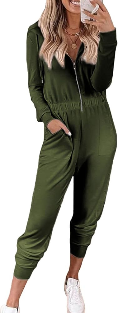 Pretty Garden Womens Long Sleeve Hooded Jumpsuits With Pockets | Amazon (US)