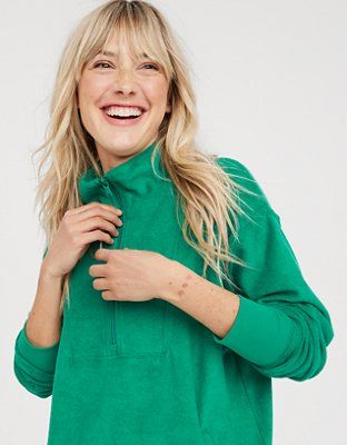 OFFLINE By Aerie Summer Lights Terry Sweatshirt | Aerie