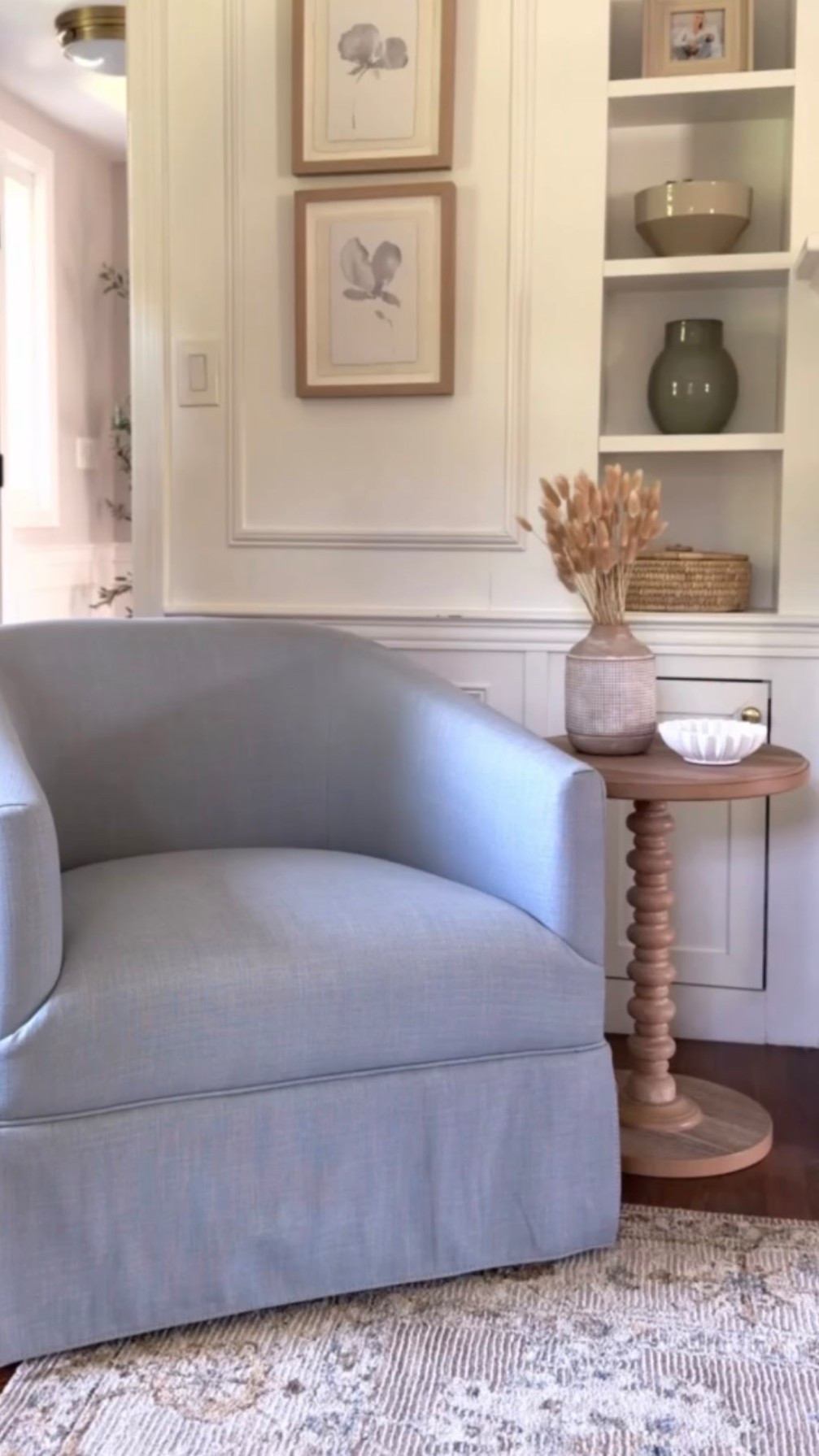 Add a pop of color into any space with this beautiful blue accent chair! A Serena & Lily look for less!

#LTKHome